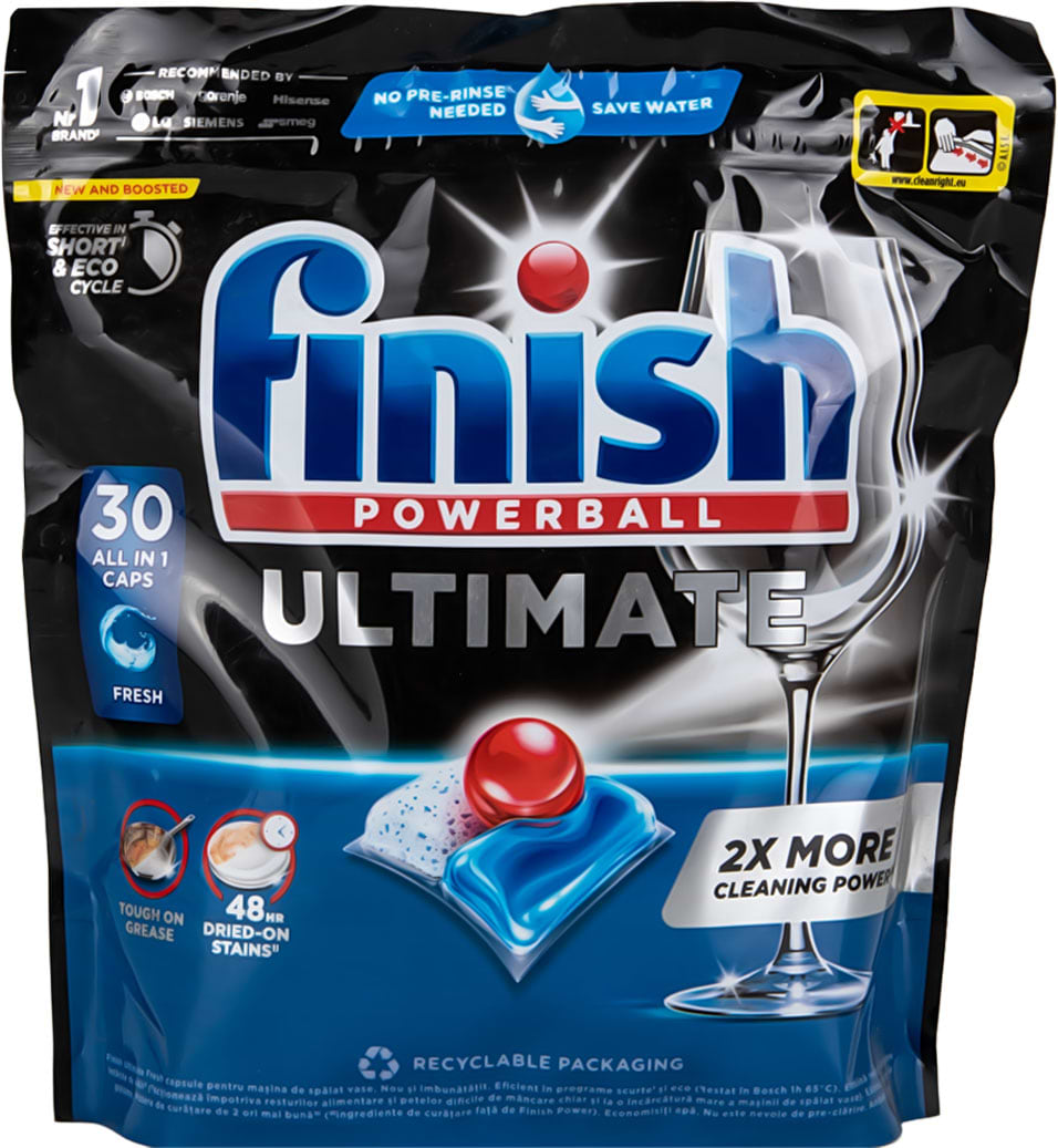 Таблетка для посудомийної машини Finish Ultimate All in 1, 30 шт